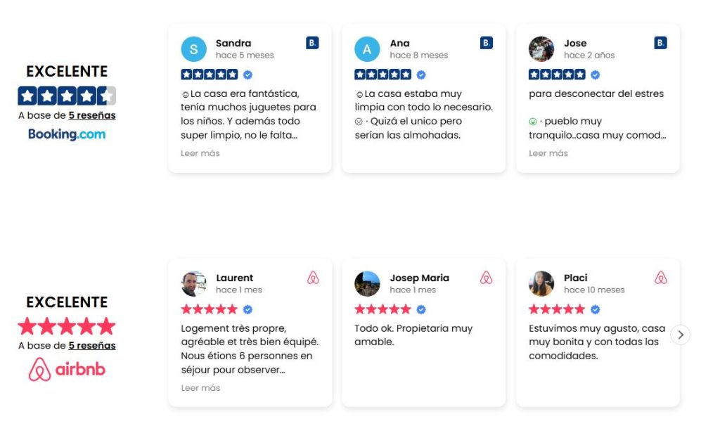 CASA EL BARRIEJO RESEÑAS en Booking y Airbnb